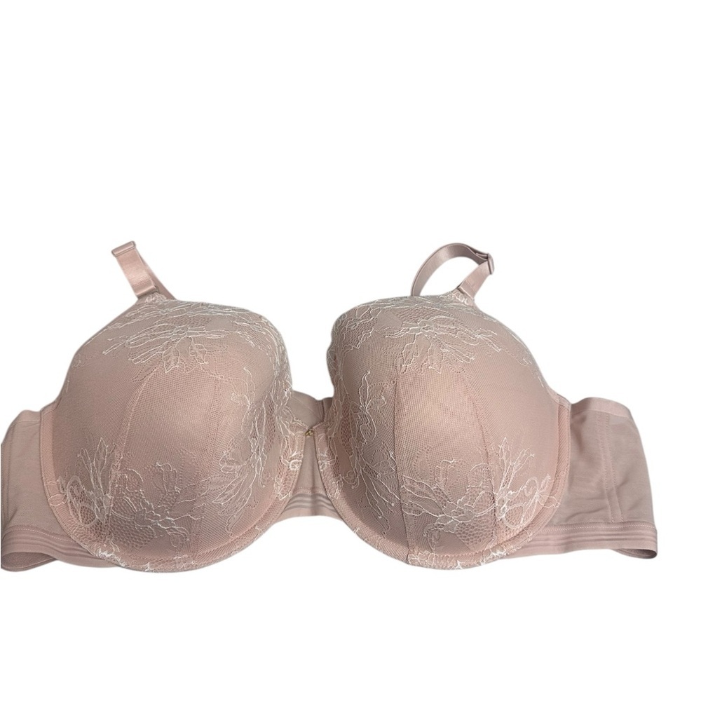 Cacique beige/blush pink lightly lined Demi bra size 46D